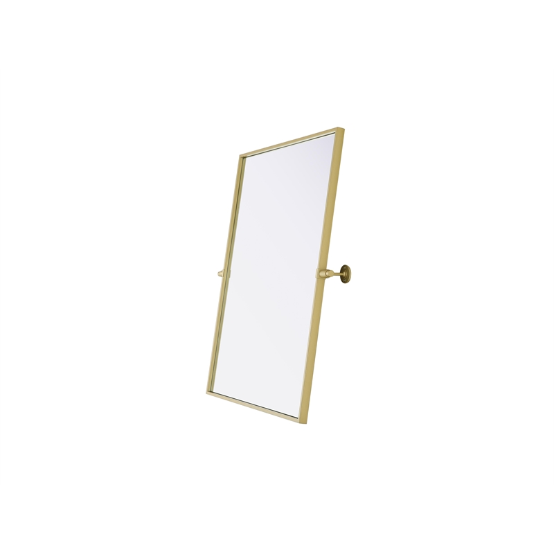 Elegant Kitchen And Bath Amoura 24X32 Pivot Mirror in Brass