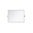 Elegant Kitchen And Bath Amoura 24X32 Pivot Mirror in Brass