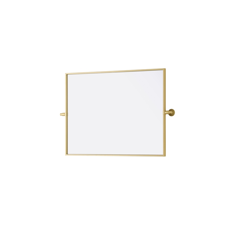 Elegant Kitchen And Bath Amoura 24X32 Pivot Mirror in Brass