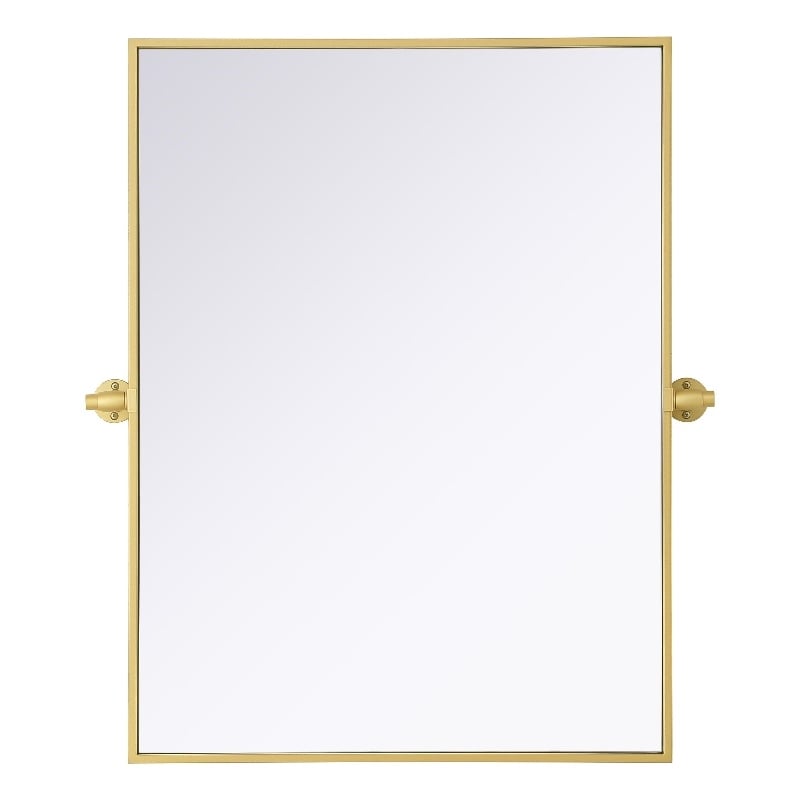 Elegant Kitchen And Bath Amoura 24X32 Pivot Mirror in Brass