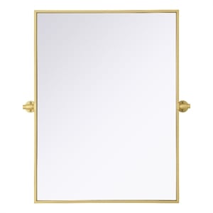 Elegant Kitchen And Bath Amoura 24X32 Pivot Mirror in Brass