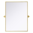 Elegant Kitchen And Bath Amoura 24X32 Pivot Mirror in Brass