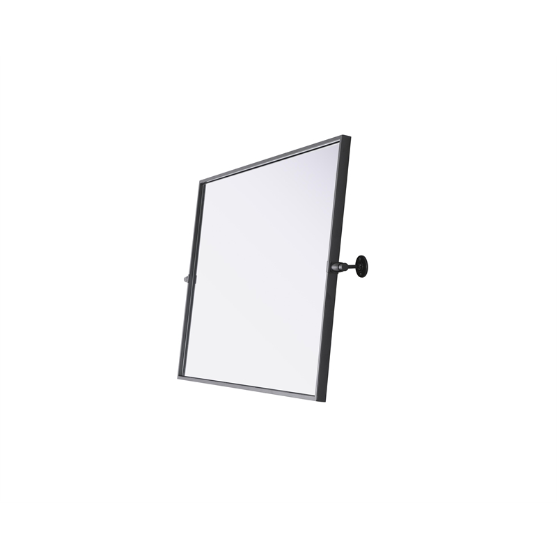 Elegant Kitchen And Bath Amoura 24X36 Pivot Mirror in Black