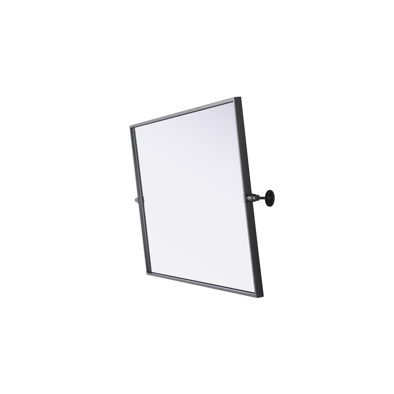 Elegant Kitchen And Bath Amoura 24X36 Pivot Mirror in Black