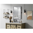 Elegant Kitchen And Bath Amoura 24X36 Pivot Mirror in Black
