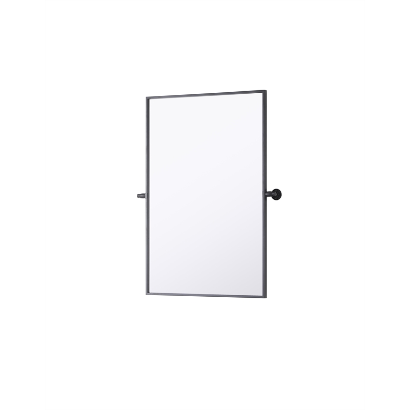 Elegant Kitchen And Bath Amoura 24X36 Pivot Mirror in Black