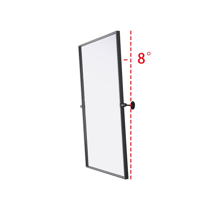 Elegant Kitchen And Bath Amoura 24X36 Pivot Mirror in Black