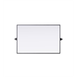 Elegant Kitchen And Bath Amoura 24X36 Pivot Mirror in Black