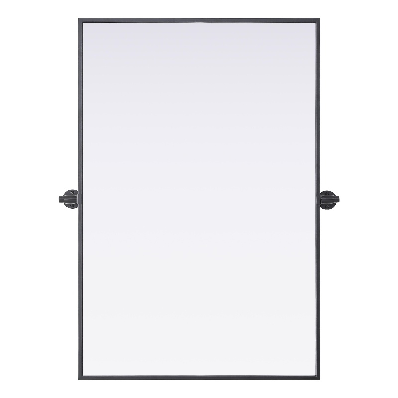 Elegant Kitchen And Bath Amoura 24X36 Pivot Mirror in Black
