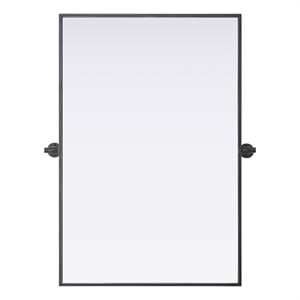 Elegant Kitchen And Bath Amoura 24X36 Pivot Mirror in Black