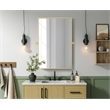 Elegant Kitchen And Bath Amoura 24X36 Pivot Mirror in Brass