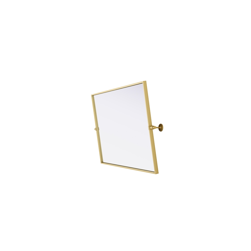 Elegant Kitchen And Bath Amoura 24X36 Pivot Mirror in Brass