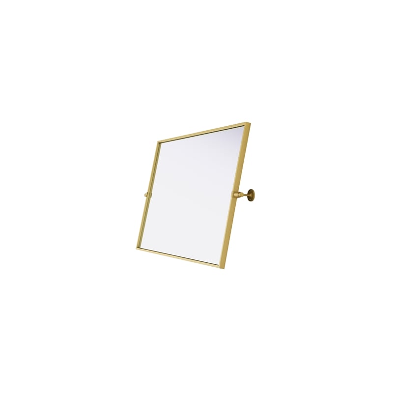 Elegant Kitchen And Bath Amoura 24X36 Pivot Mirror in Brass