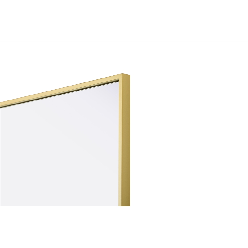 Elegant Kitchen And Bath Amoura 24X36 Pivot Mirror in Brass