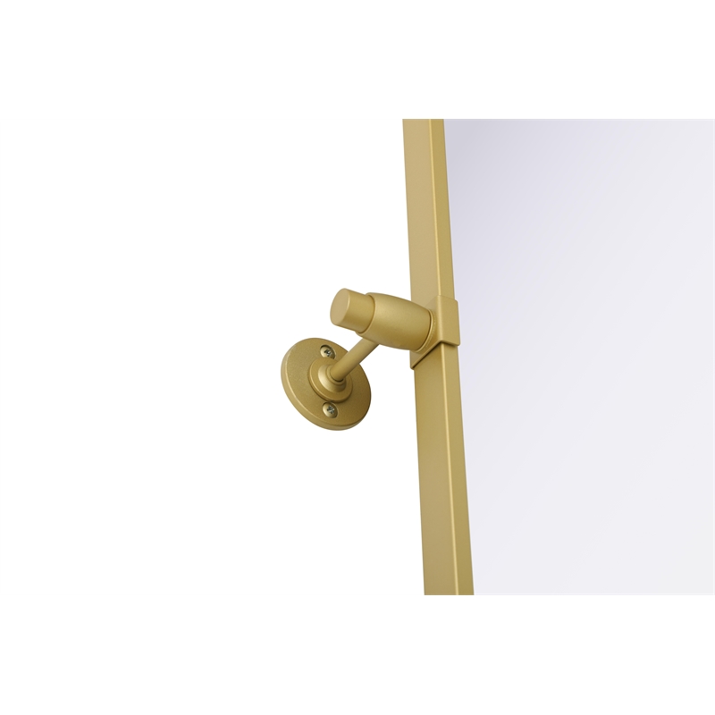 Elegant Kitchen And Bath Amoura 24X36 Pivot Mirror in Brass