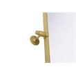 Elegant Kitchen And Bath Amoura 24X36 Pivot Mirror in Brass