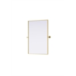 Elegant Kitchen And Bath Amoura 24X36 Pivot Mirror in Brass