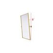 Elegant Kitchen And Bath Amoura 24X36 Pivot Mirror in Brass