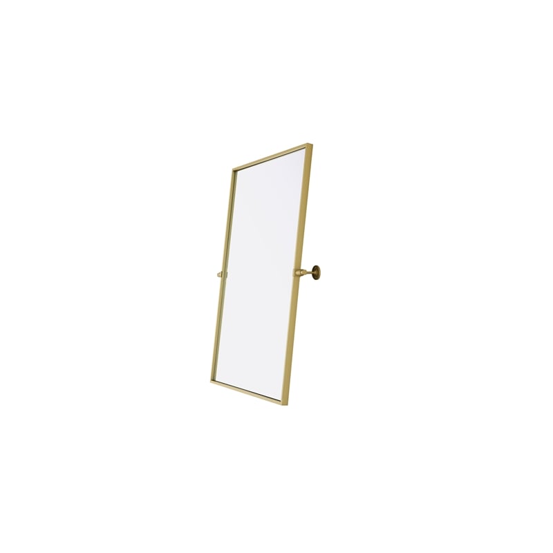 Elegant Kitchen And Bath Amoura 24X36 Pivot Mirror in Brass