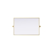 Elegant Kitchen And Bath Amoura 24X36 Pivot Mirror in Brass