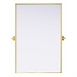 Elegant Kitchen And Bath Amoura 24X36 Pivot Mirror in Brass