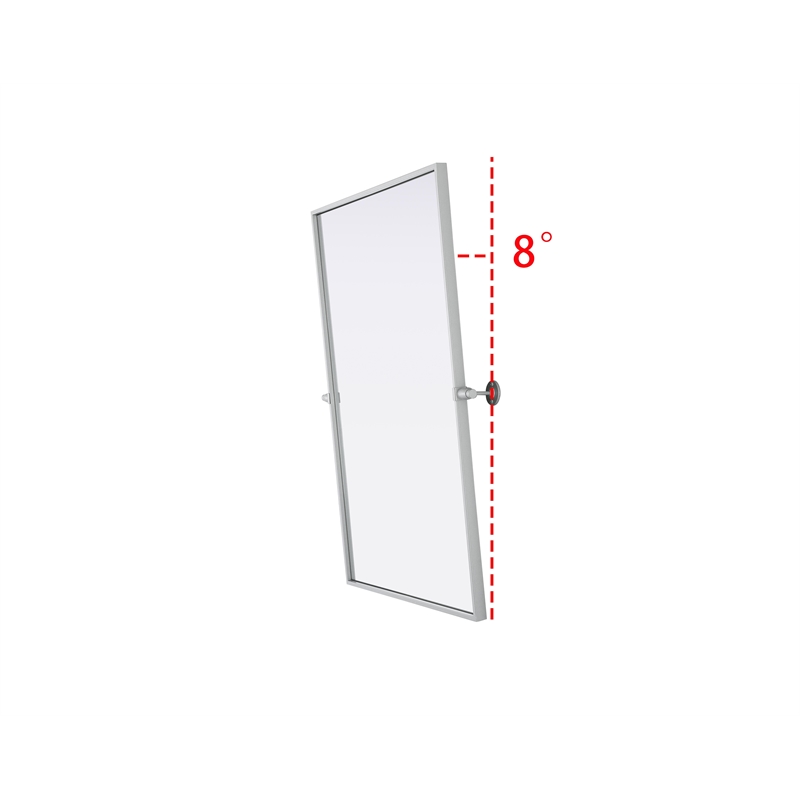 Elegant Kitchen And Bath Amoura 24X36 Pivot Mirror in Silver
