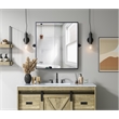 Elegant Kitchen And Bath Amoura 27X30 Pivot Mirror in Black