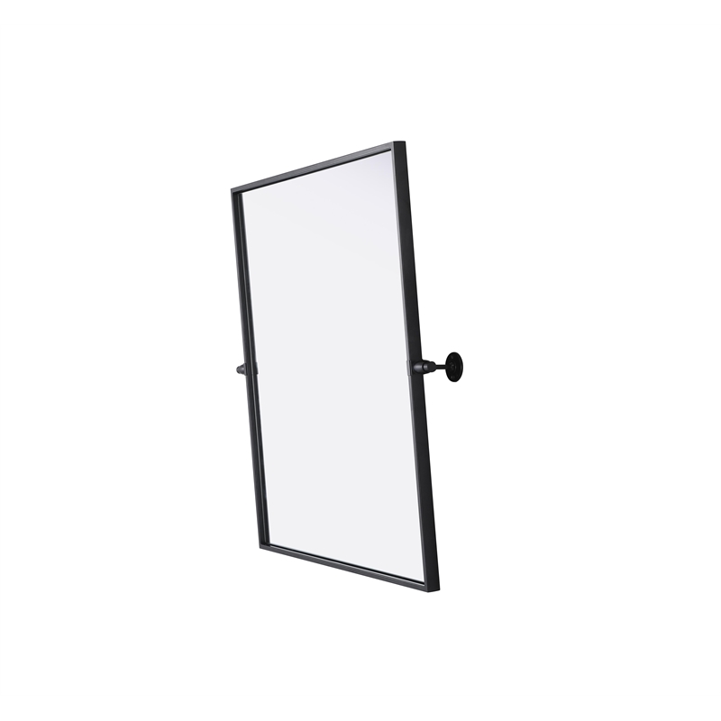 Elegant Kitchen And Bath Amoura 27X30 Pivot Mirror in Black
