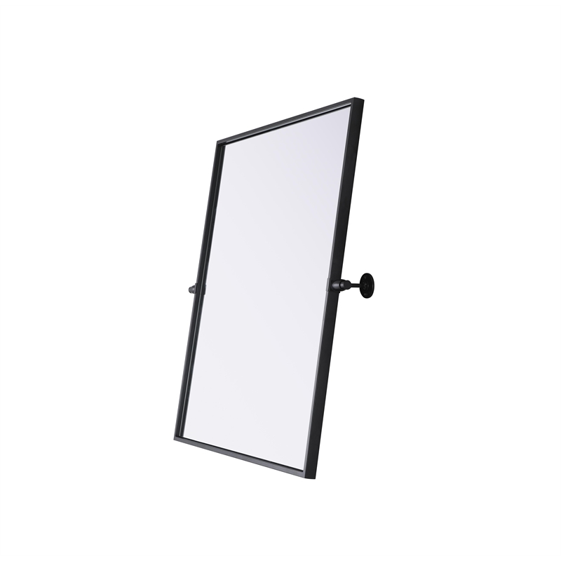 Elegant Kitchen And Bath Amoura 27X30 Pivot Mirror in Black