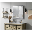 Elegant Kitchen And Bath Amoura 27X30 Pivot Mirror in Black