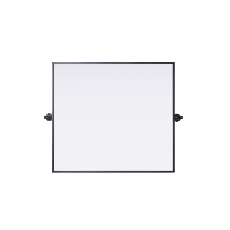 Elegant Kitchen And Bath Amoura 27X30 Pivot Mirror in Black