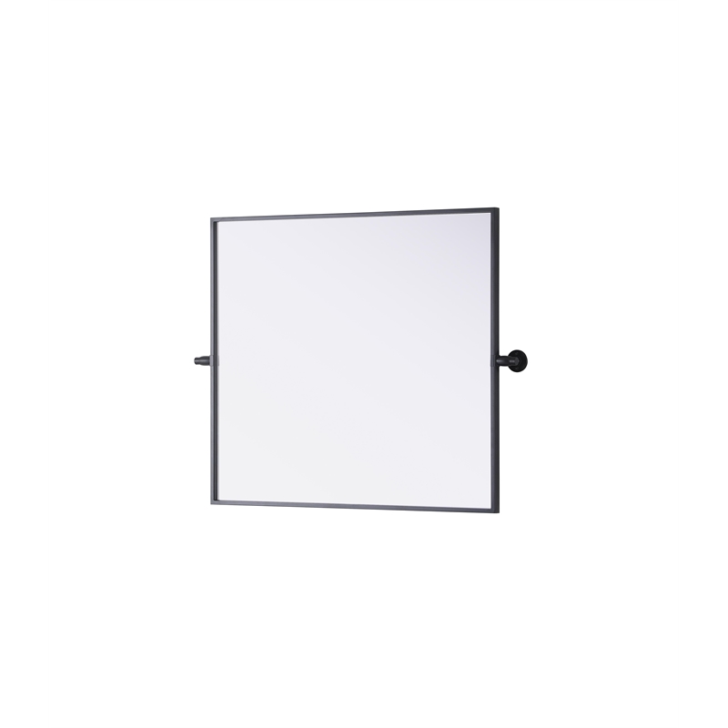 Elegant Kitchen And Bath Amoura 27X30 Pivot Mirror in Black