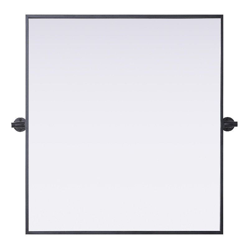 Elegant Kitchen And Bath Amoura 27X30 Pivot Mirror in Black
