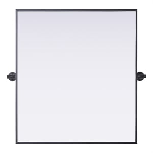 Elegant Kitchen And Bath Amoura 27X30 Pivot Mirror in Black