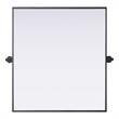 Elegant Kitchen And Bath Amoura 27X30 Pivot Mirror in Black