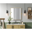 Elegant Kitchen And Bath Amoura 27X30 Pivot Mirror in Brass