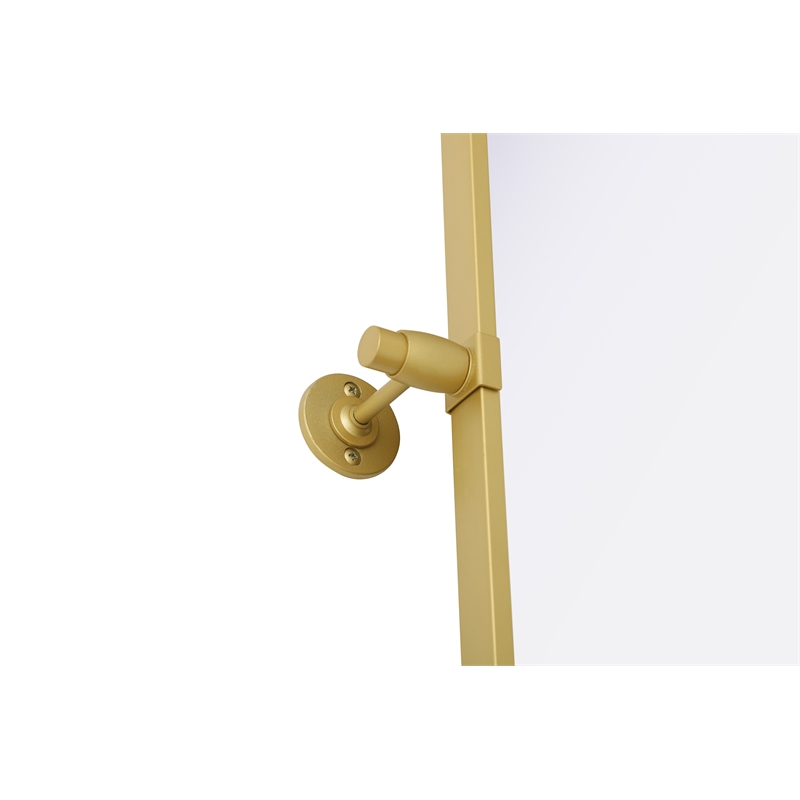 Elegant Kitchen And Bath Amoura 27X30 Pivot Mirror in Brass