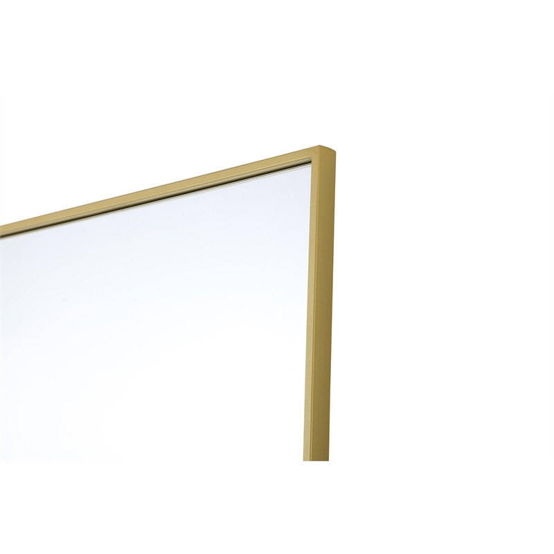 Elegant Kitchen And Bath Amoura 27X30 Pivot Mirror in Brass