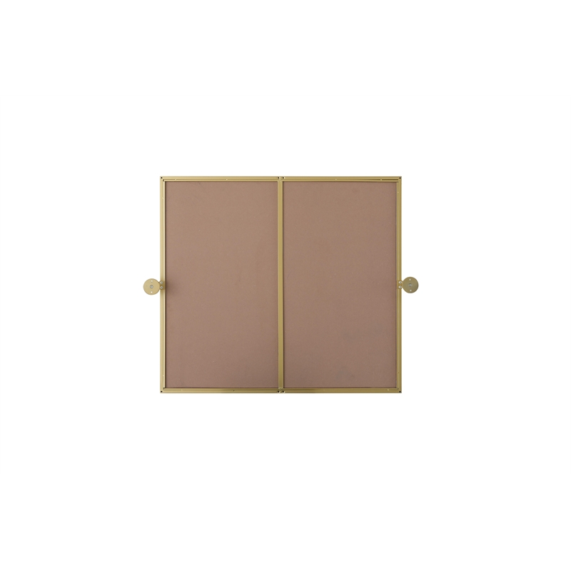 Elegant Kitchen And Bath Amoura 27X30 Pivot Mirror in Brass