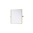 Elegant Kitchen And Bath Amoura 27X30 Pivot Mirror in Brass