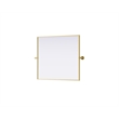 Elegant Kitchen And Bath Amoura 27X30 Pivot Mirror in Brass