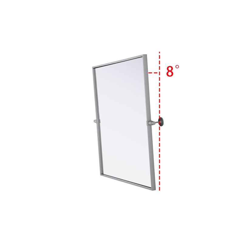 Elegant Kitchen And Bath Amoura 27X30 Pivot Mirror in Silver
