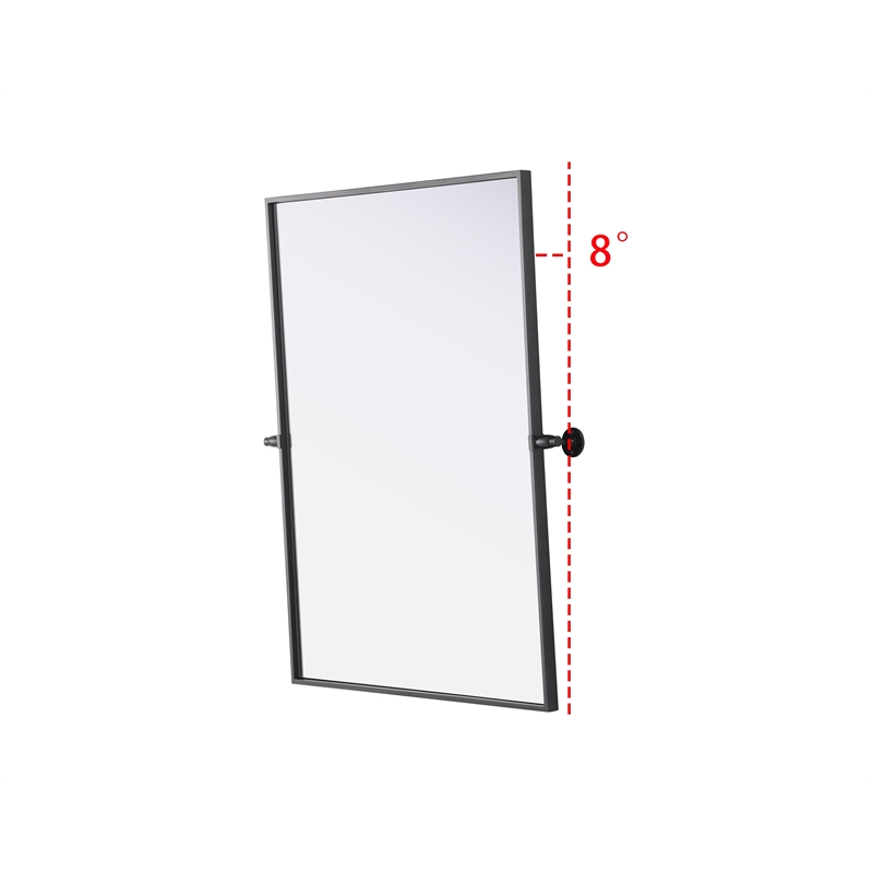 Elegant Kitchen And Bath Amoura 27X36 Pivot Mirror in Black