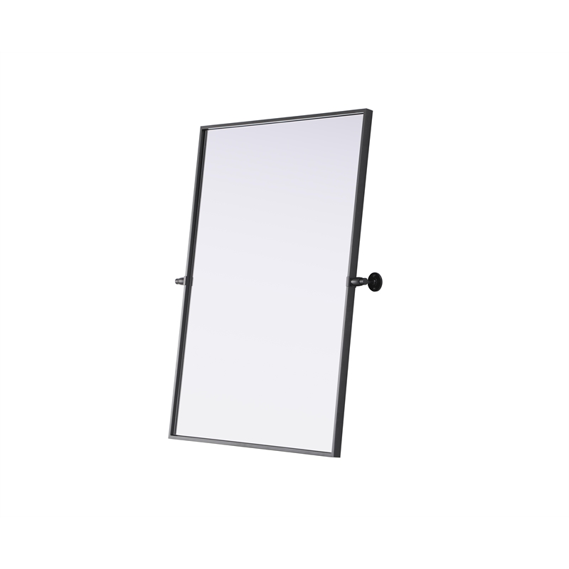 Elegant Kitchen And Bath Amoura 27X36 Pivot Mirror in Black