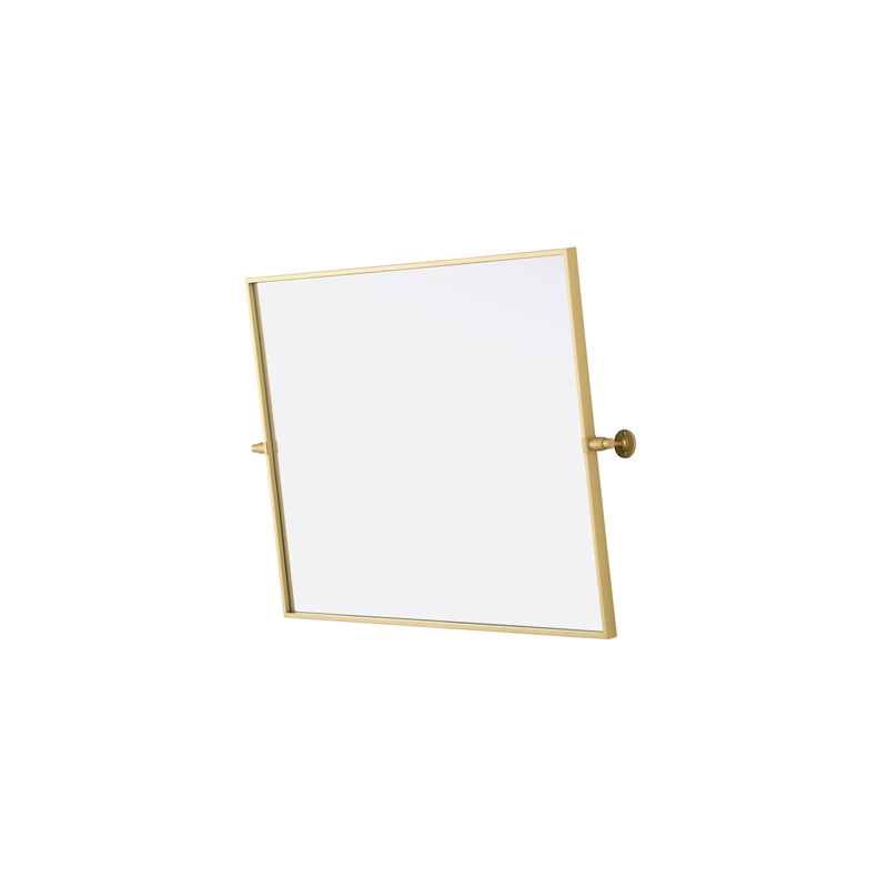 Elegant Kitchen And Bath Amoura 27X36 Pivot Mirror in Brass