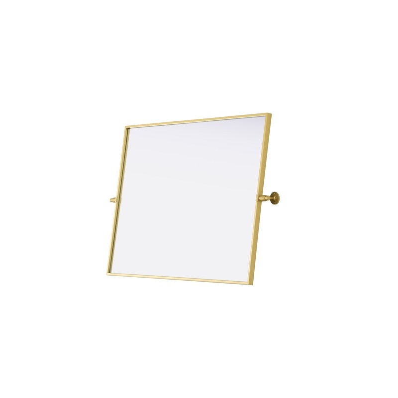 Elegant Kitchen And Bath Amoura 27X36 Pivot Mirror in Brass