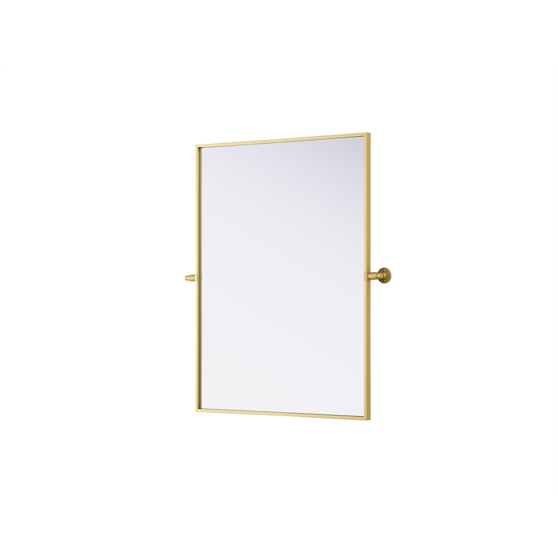 Elegant Kitchen And Bath Amoura 27X36 Pivot Mirror in Brass