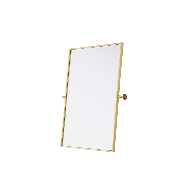 Elegant Kitchen And Bath Amoura 27X36 Pivot Mirror in Brass