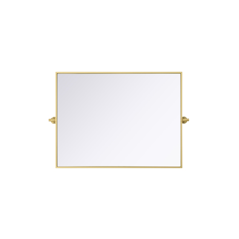 Elegant Kitchen And Bath Amoura 27X36 Pivot Mirror in Brass
