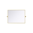 Elegant Kitchen And Bath Amoura 27X36 Pivot Mirror in Brass
